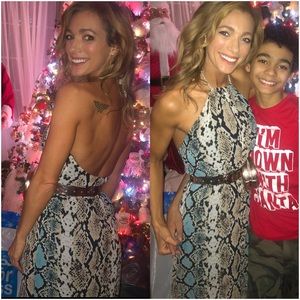 Guess Snake Skin Print Maxi Dress Size XS